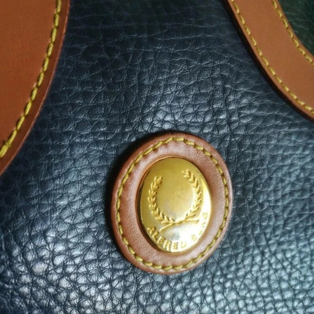 Alfred Sung Vintage Color Block Bowling Purse - Picture 3 of 5